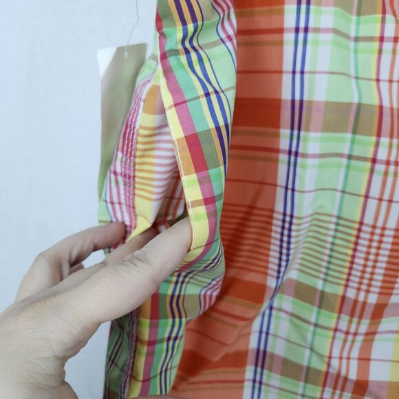 Polo Ralph Lauren Board Shorts Men’s XL Orange Pink Green Plaid Swim Trunks - Picture 3 of 14